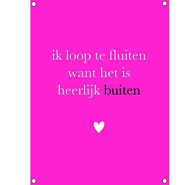 Tuinposter mini / loop te fluiten
